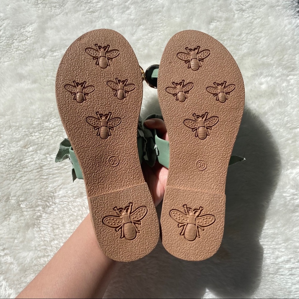 Pearl pineapple ruffle sandals macaron green - Picture 5 of 6